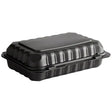 9 x 6 x 3 MFPP 1 Compartment Hinged Take Out Container Black - Case of 200 D & W Fine pack