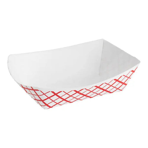 1/2 lb. compostable food tray in white background