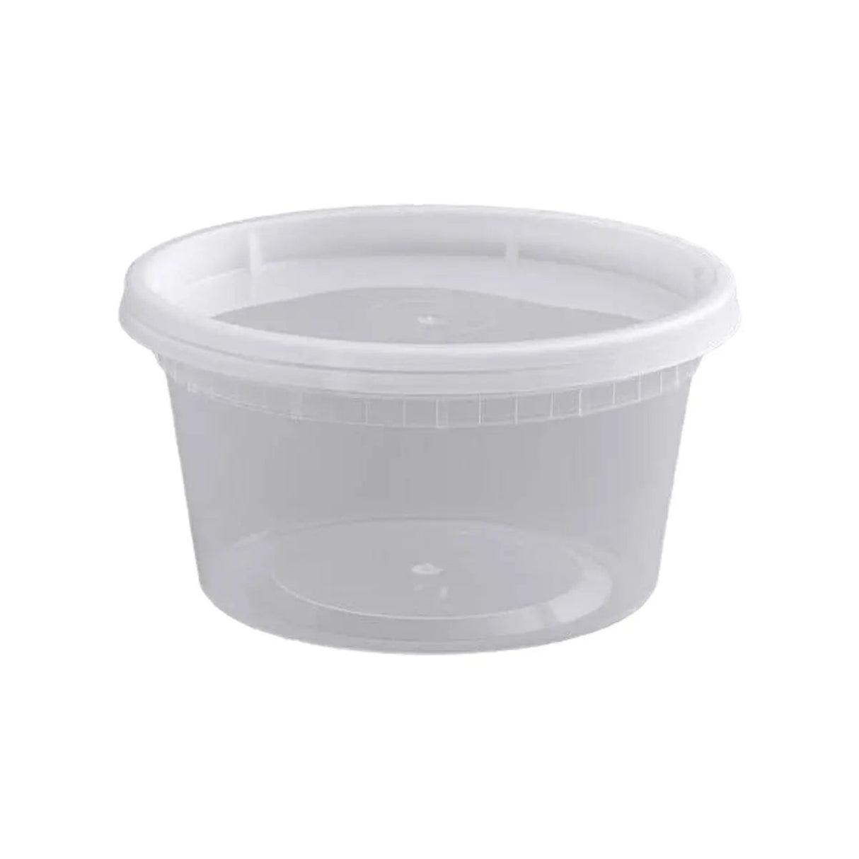 Tripack Deli Pro 12 oz. Round Microwavable Food Storage Deli Container With Lid Combo Pack - Case of 240 - #TD40012 Tripack Deli Pro