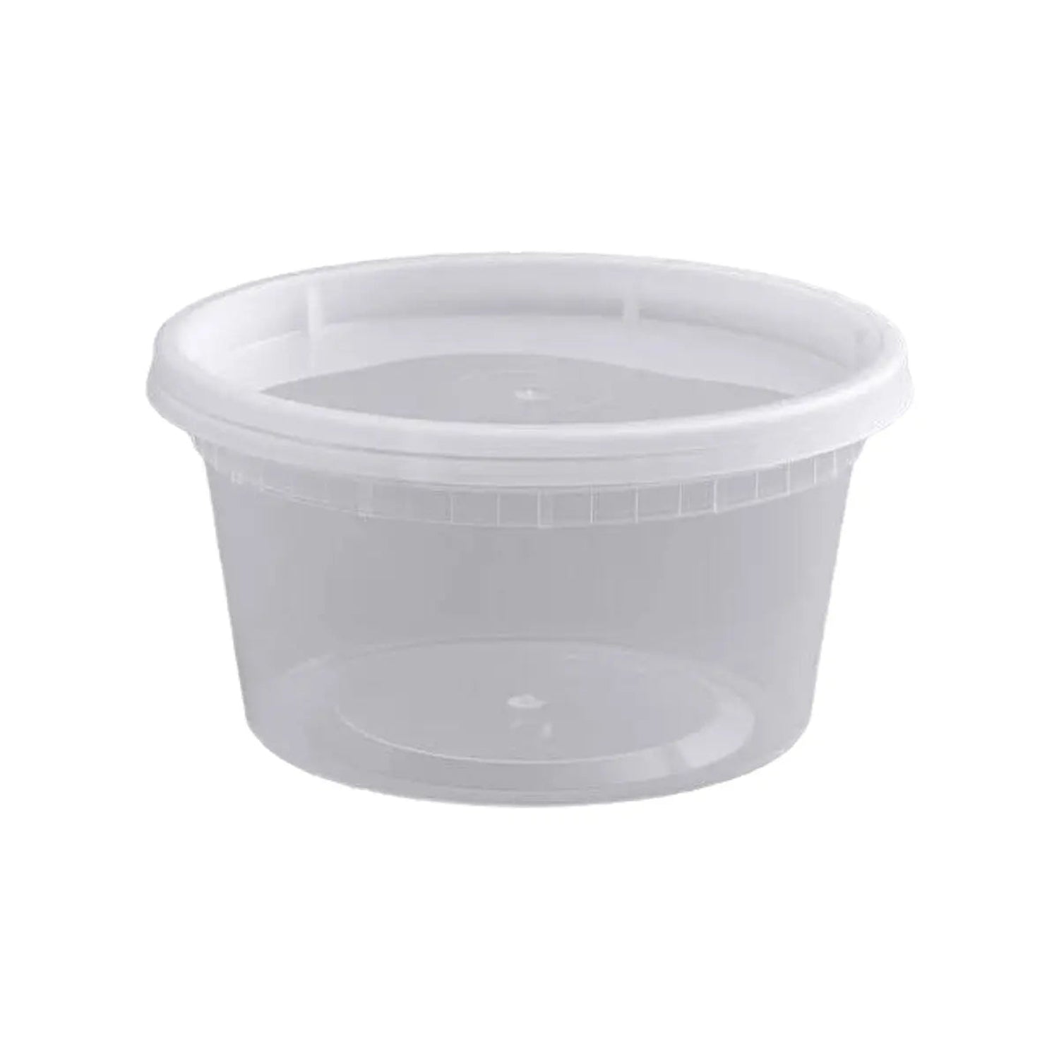 Tripack Deli Pro 12 oz. Round Microwavable Food Storage Deli Container With Lid Combo Pack - Case of 240 - #TD40012 Tripack Deli Pro
