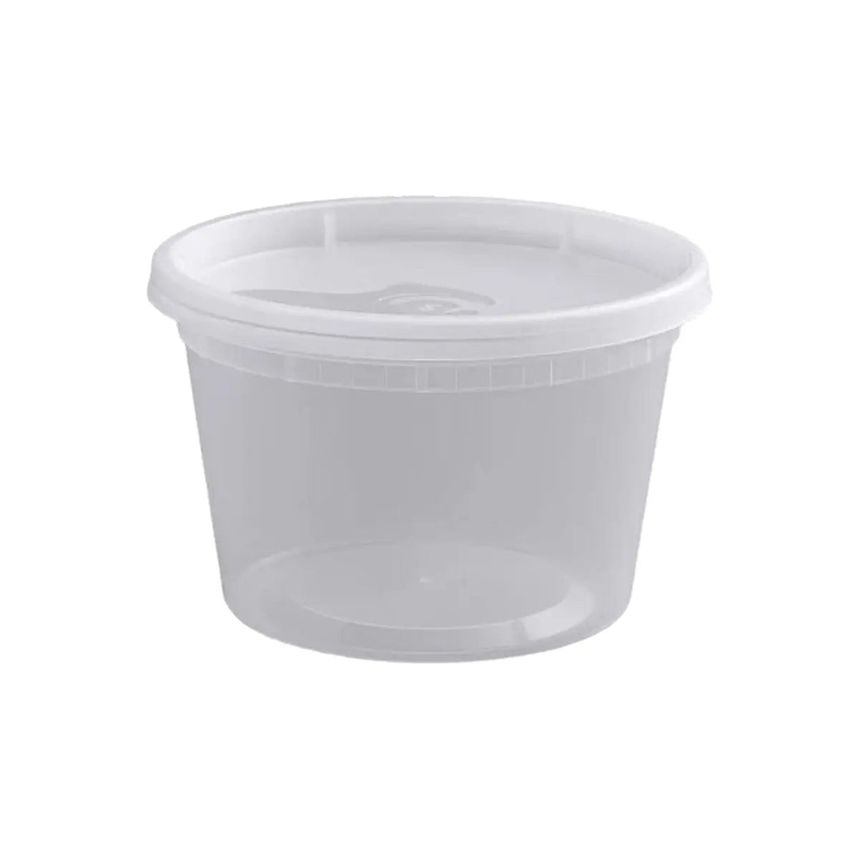 Tripack Deli Pro 16 oz. Round Microwavable Food Storage Deli Container With Lid Combo Pack - Case of 240 - #TD40016 Tripack Deli Pro