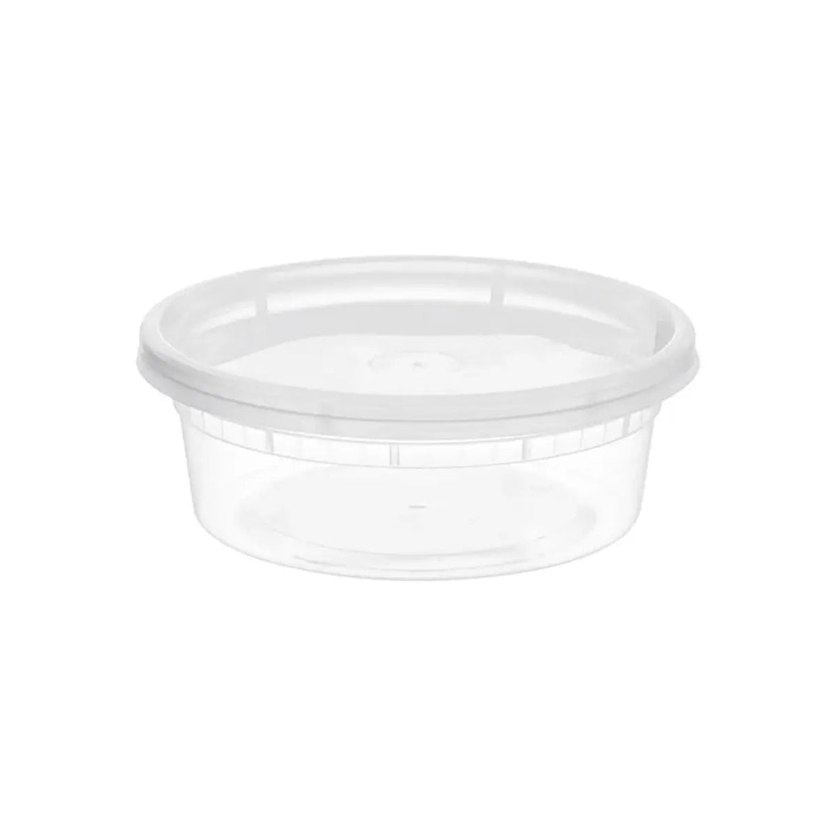Tripack Deli Pro 8 oz. Round Microwavable Food Storage Deli Container With Lid Combo Pack - Case of 240 - #TD40008 Tripack Deli Pro