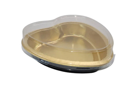 8 oz. Colored Heart Shaped Dessert or tart pan with Plastic Lid - Case of 1000 - #A255P Aikou