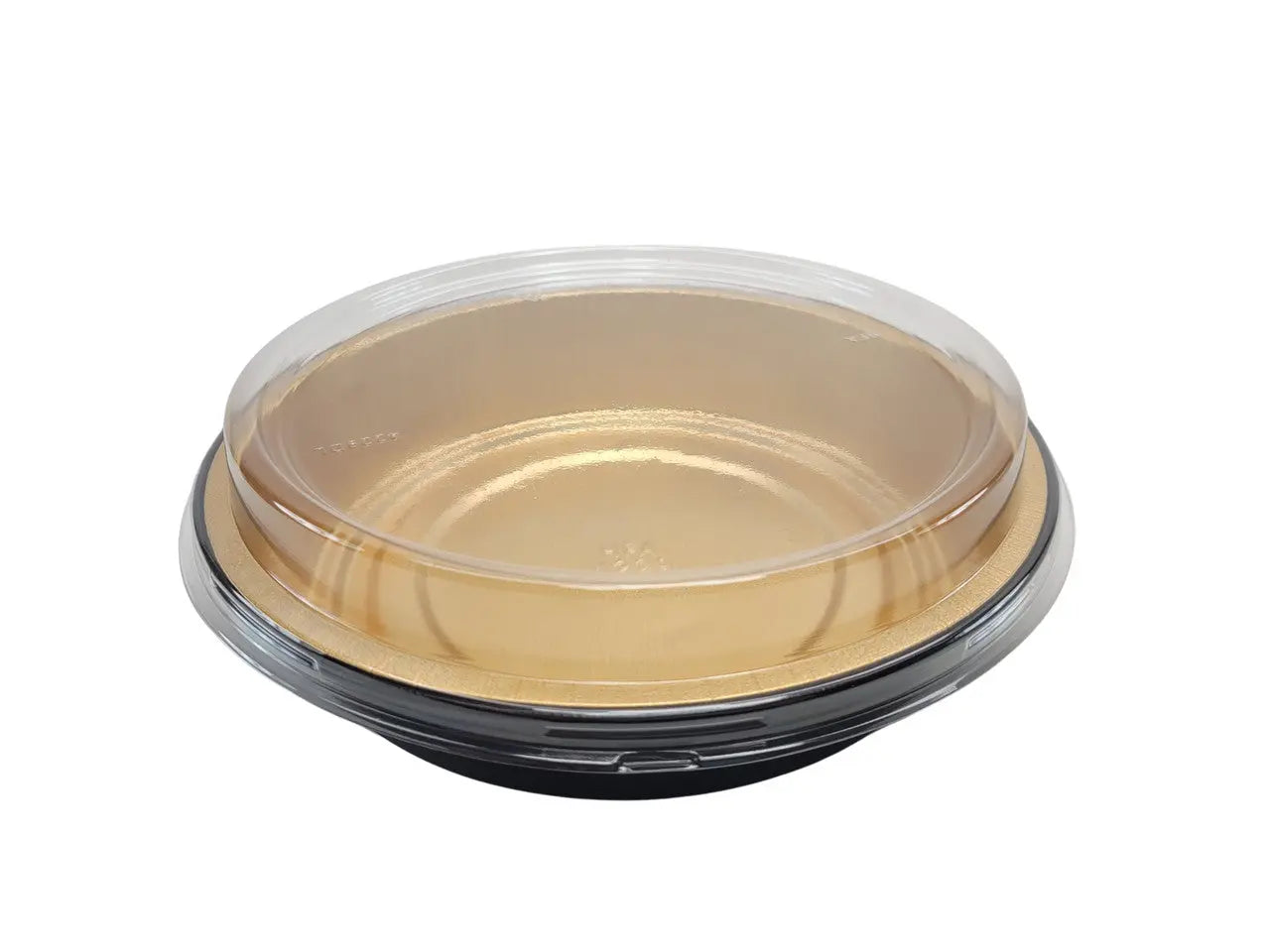 Handi-Stax 9" Round Gourmet To-Go Take Out Pans with Lids - Case of 50 Handi-Foil