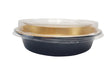 Handi-Stax 9" Round Gourmet To-Go Take Out Pans with Lids - Case of 50 Handi-Foil