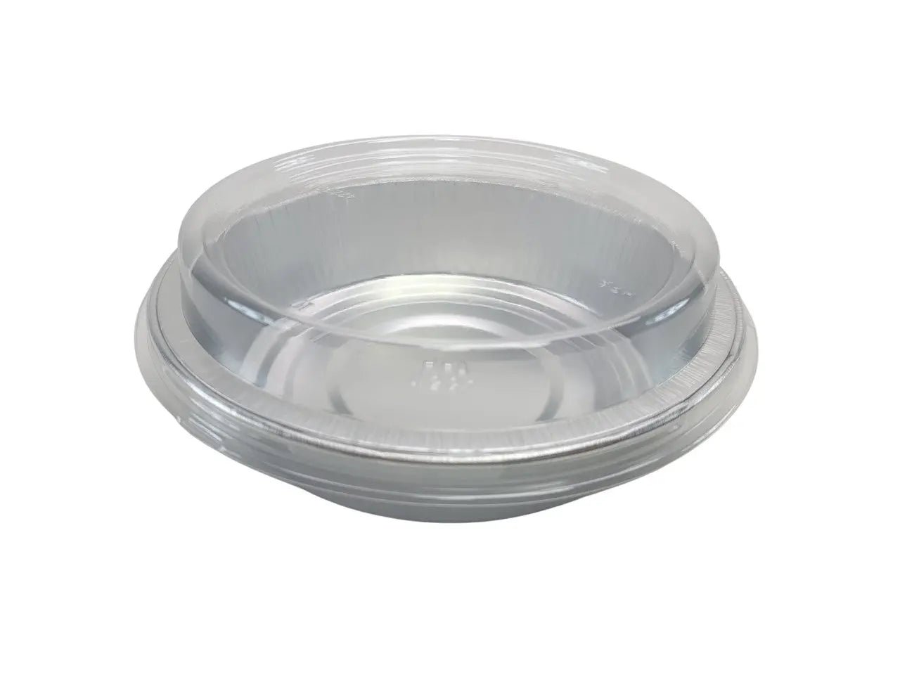 Handi-Stax 7" Round Gourmet To-Go Take Out Pans with Lids - Case of 50 Handi-Foil