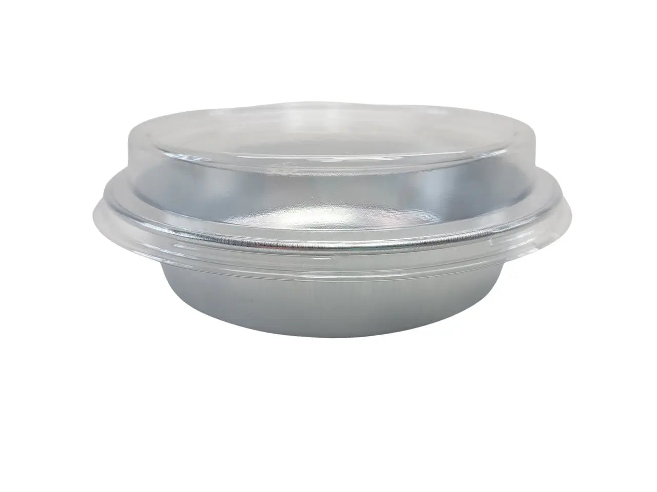 Handi-Stax 7" Round Gourmet To-Go Take Out Pans with Lids - Case of 50 Handi-Foil