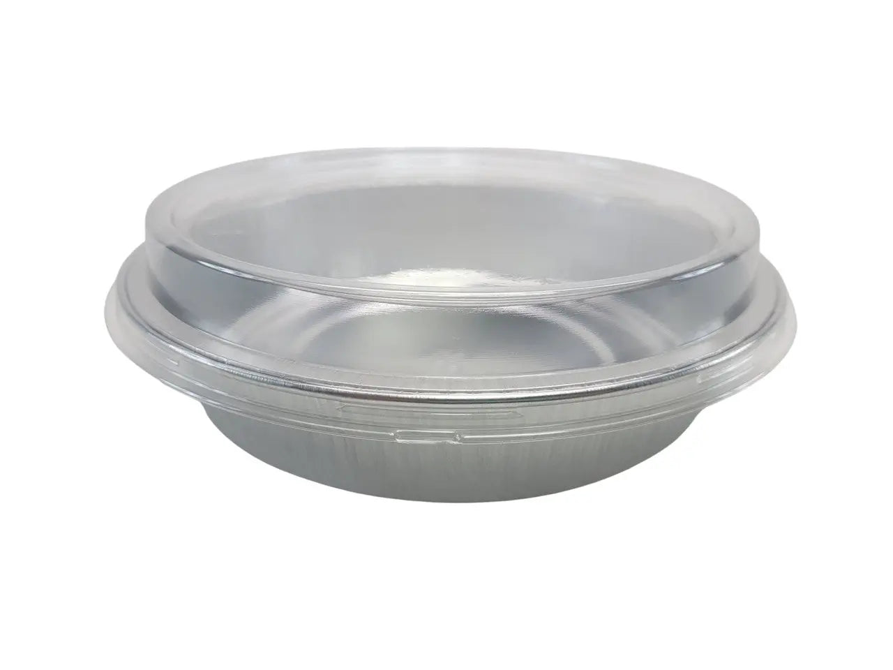 Handi-Stax 9" Round Gourmet To-Go Take Out Pans with Lids - Case of 50 Handi-Foil