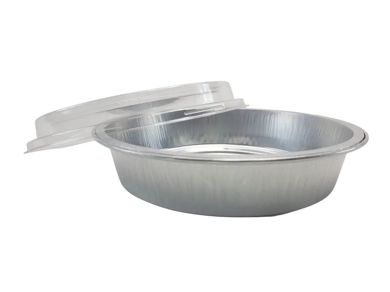 Handi-Stax 9" Round Gourmet To-Go Take Out Pans with Lids - Case of 50 Handi-Foil