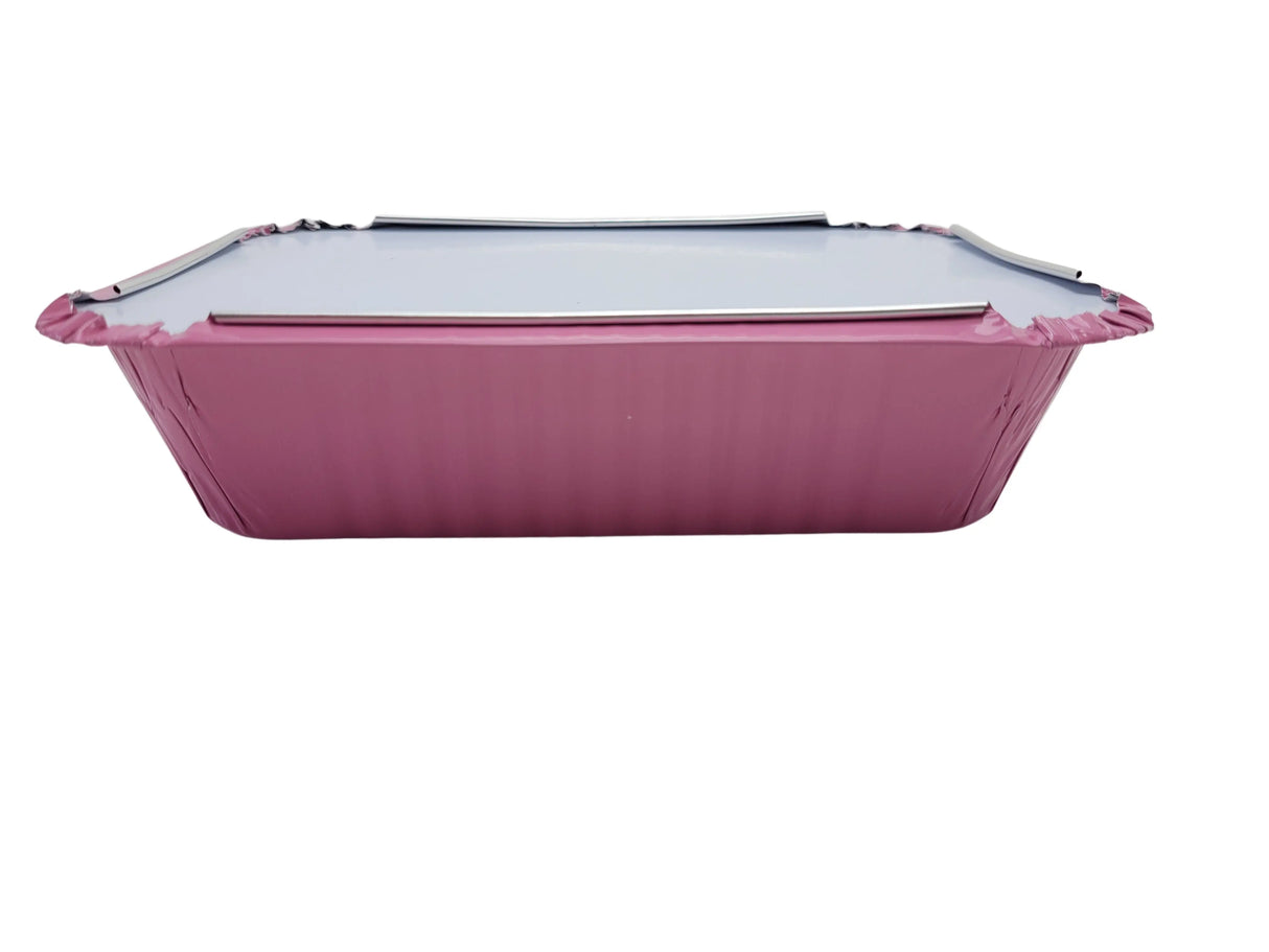 1½ lb. Colored Foil Carryout Pan with Board Lid - Case of 1000 - #7650L KitchenDance