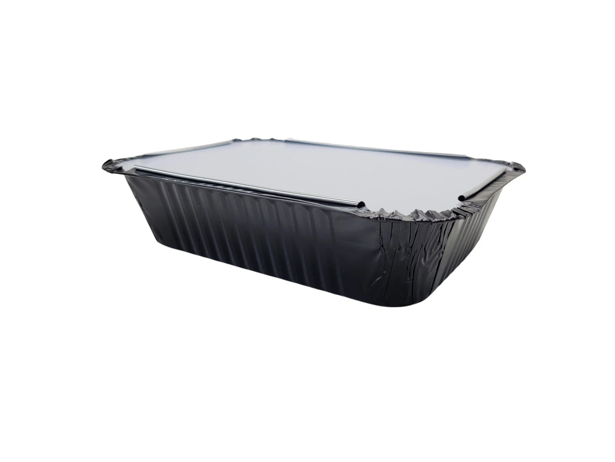 1½ lb. Colored Foil Carryout Pan with Board Lid - Case of 1000 - #7650L KitchenDance