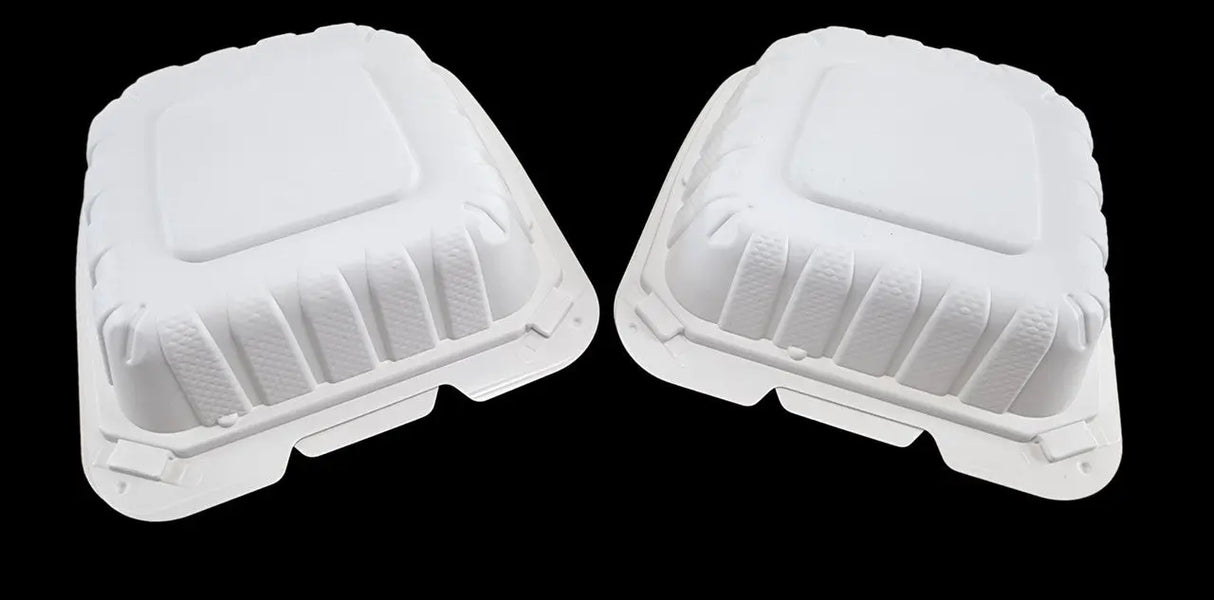 6 x 6 x 3 MFPP 1 Compartment Hinged Take Out Container White - Case of 300 D & W Fine pack