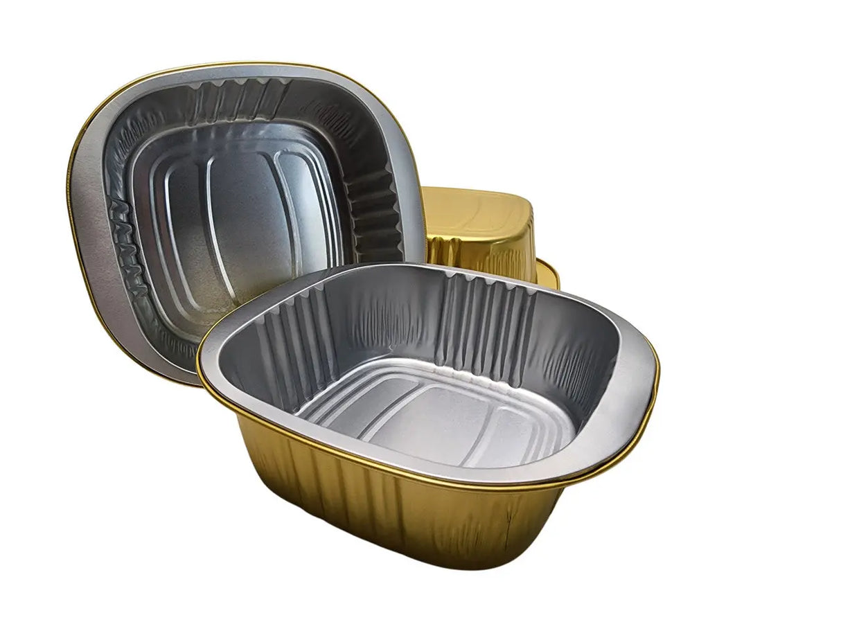 5" x 5" Heavy Aluminum Square Foil Pan - Case of 1000 - #A69NL KitchenDance