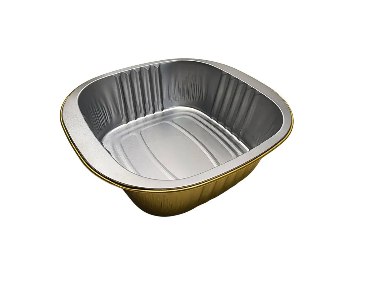 5" x 5" Heavy Aluminum Square Foil Pan - Case of 1000 - #A69NL KitchenDance