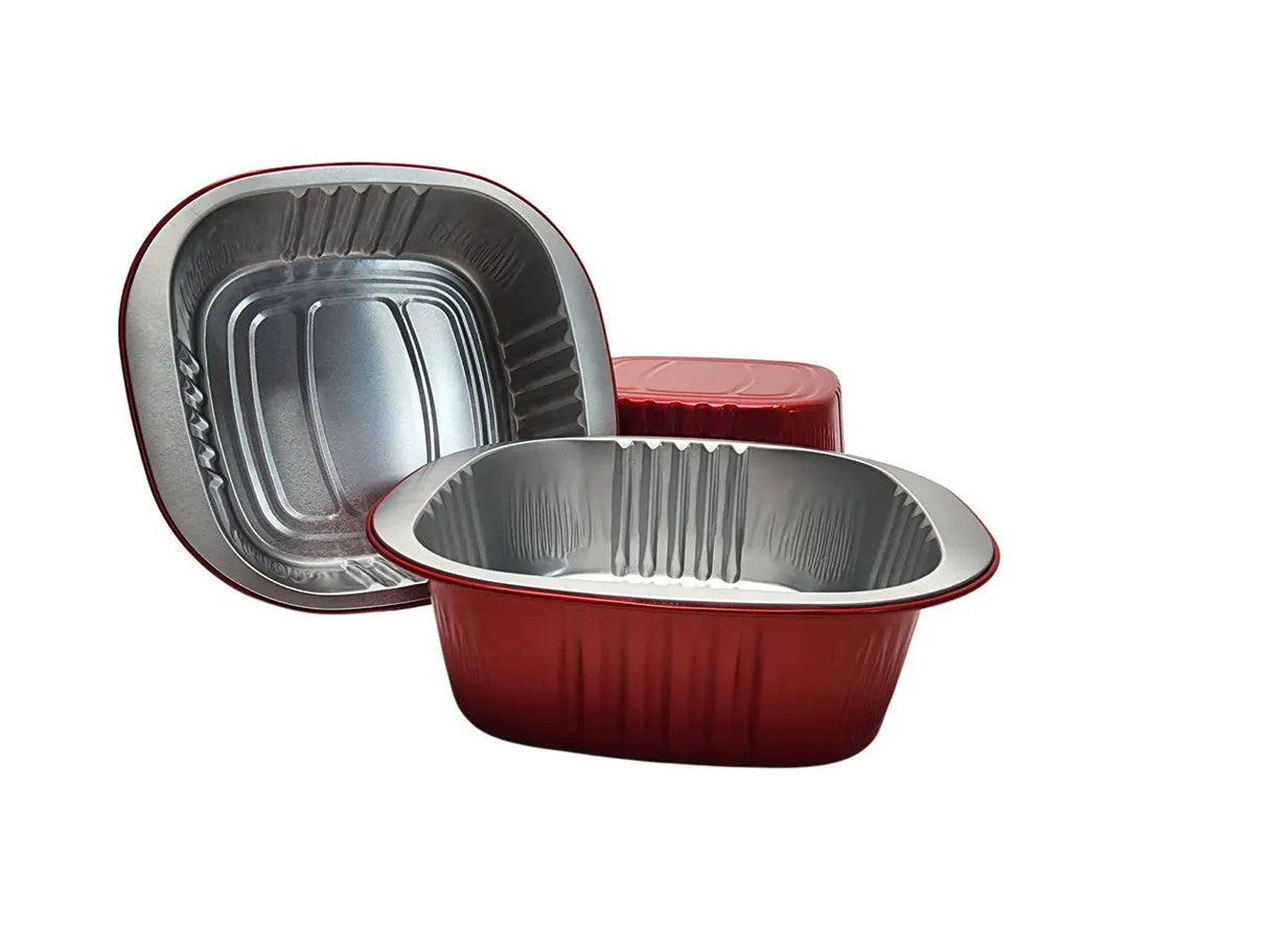 5" x 5" Heavy Aluminum Square Foil Pan - Case of 1000 - #A69NL KitchenDance