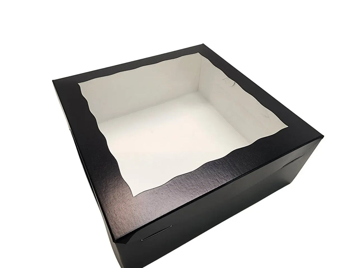 10 x 10 x 4 Colored Lock Tab Window Bakery Boxes - Case of 100 - #10104W BRP Box shop