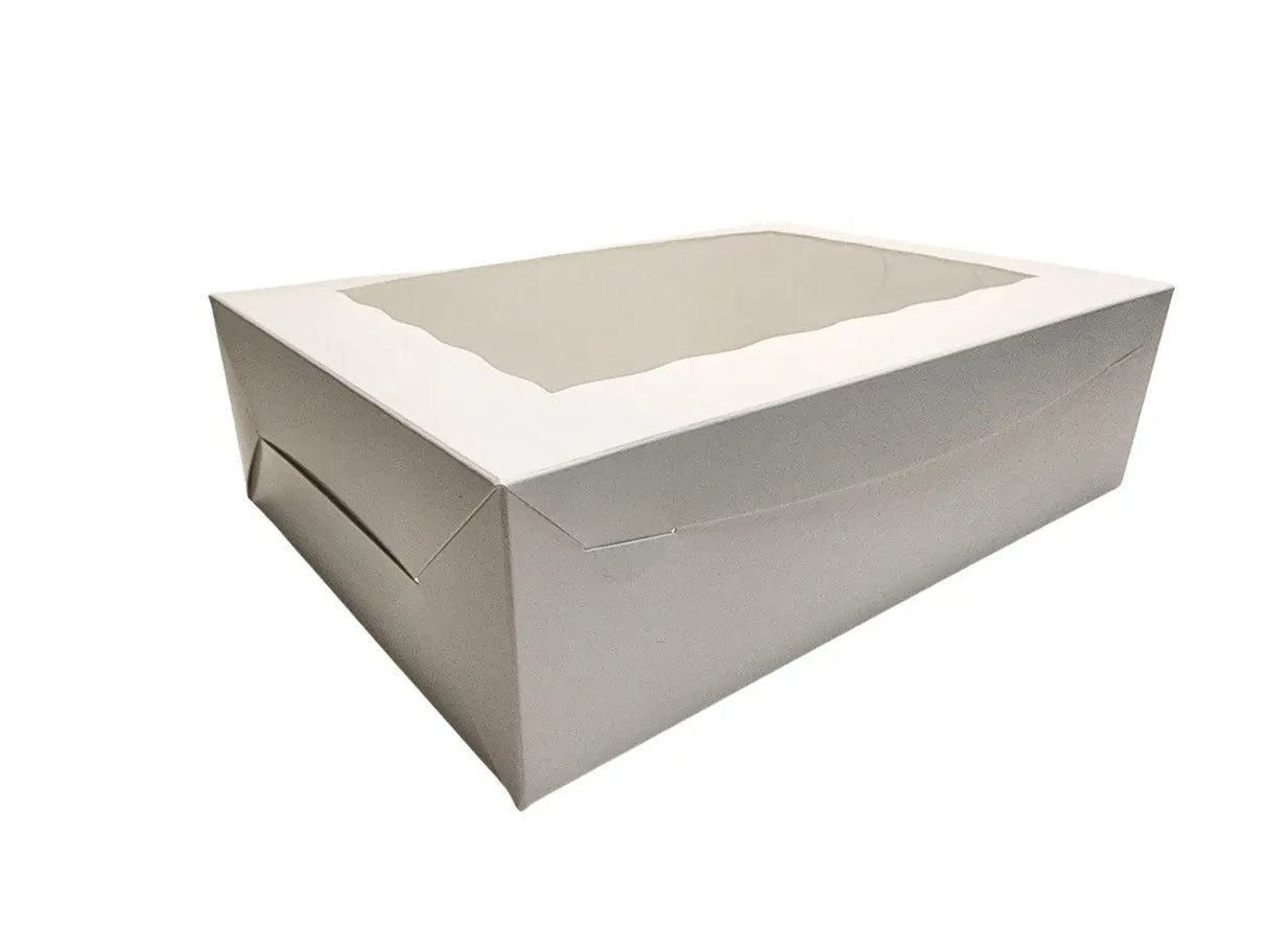 14 x 10 x 4 Colored Lock Tab Window Bakery Boxes - Case of 100 - #14104W BRP Box shop