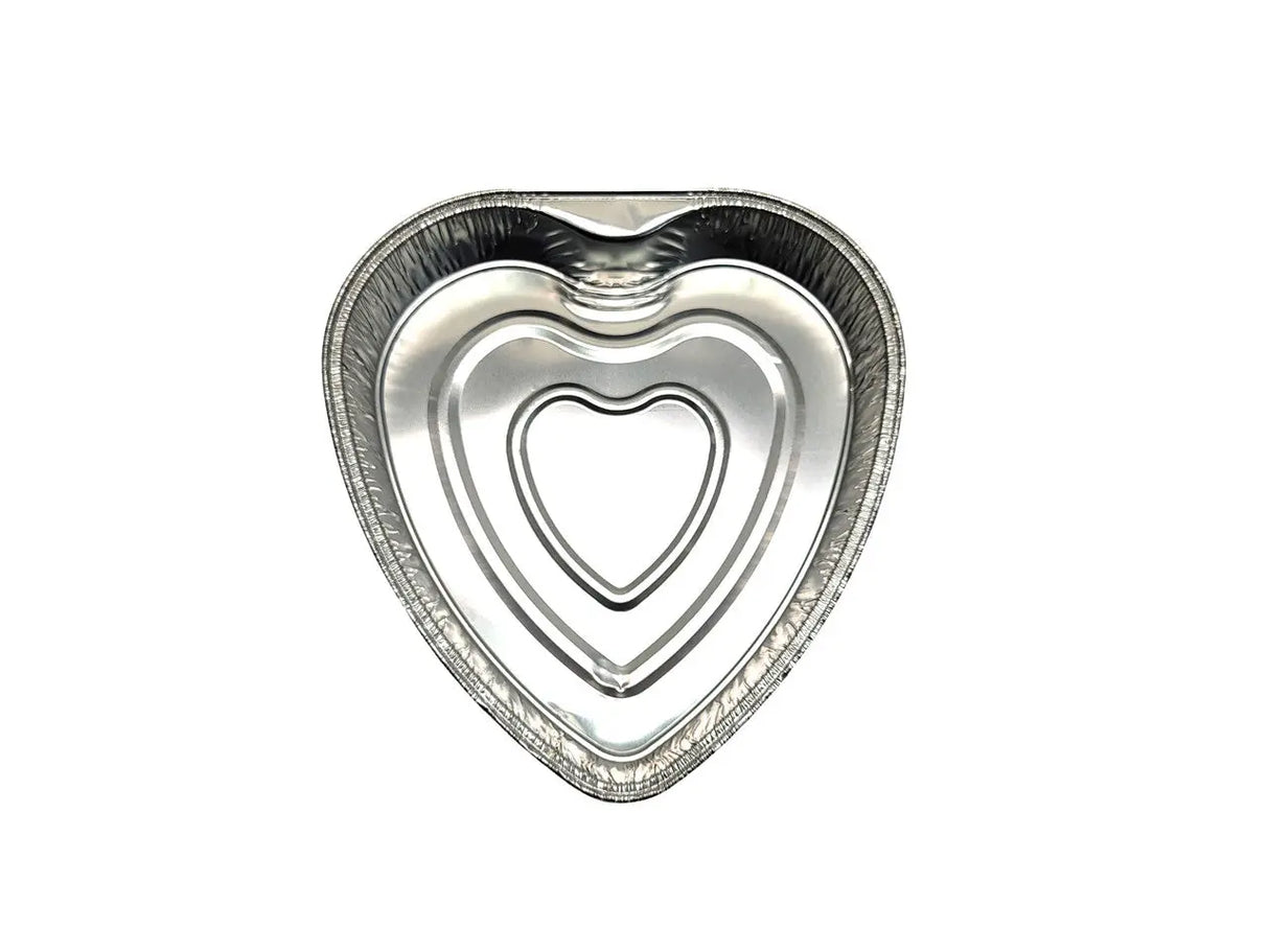 Disposable Heart Shaped Aluminum Foil Baking Pan - Case of 100 - #339 Handi-Foil