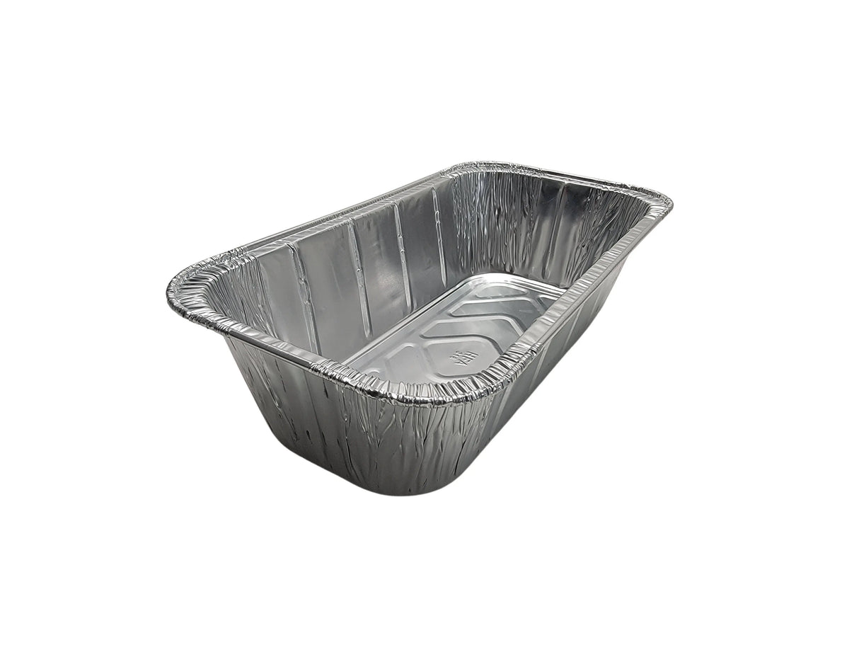 Disposable Foil 5 lb. Loaf Pan or ⅓ Size Steam Table with Foil Lid Combo- Case of 200- #5200WL Handi-Foil