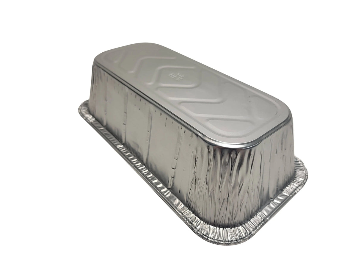 Disposable Foil 5 lb. Loaf Pan or ⅓ Size Steam Table with Foil Lid Combo- Case of 200- #5200WL Handi-Foil