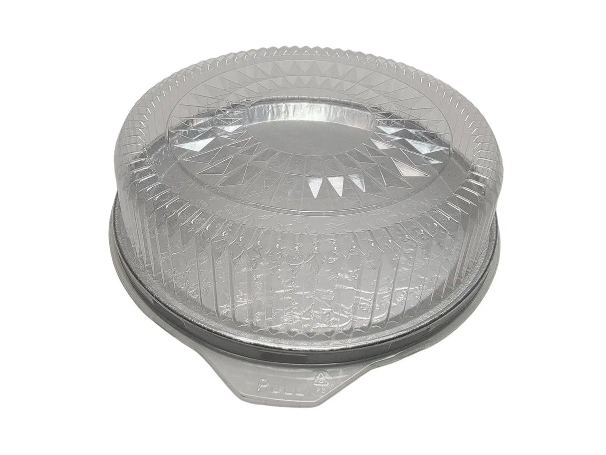 12" Disposable or Reusable Catering Tray w/ Dome Lid Case of 25- #12P Western Plastics