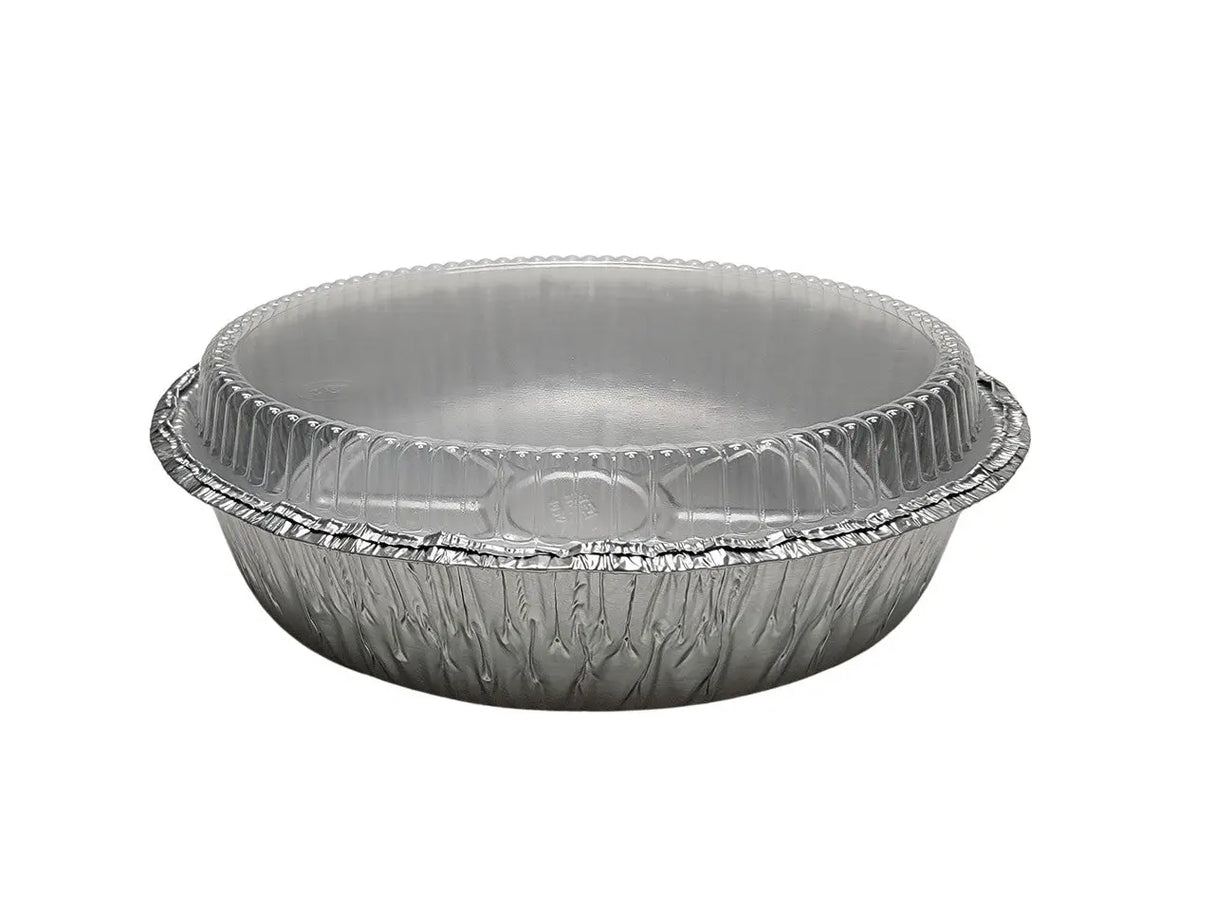10" Round Carryout Pan with Plastic Lid Case of 250 - #260P Handi-Foil
