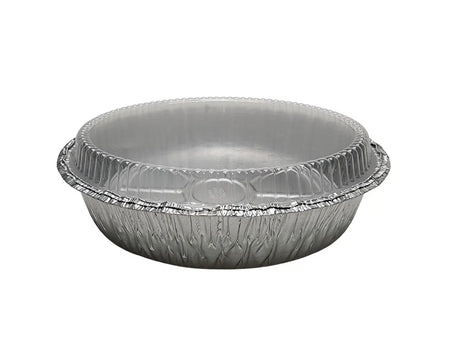 10" Round Carryout Pan with Plastic Lid  Case of 250 - #260P Handi-Foil