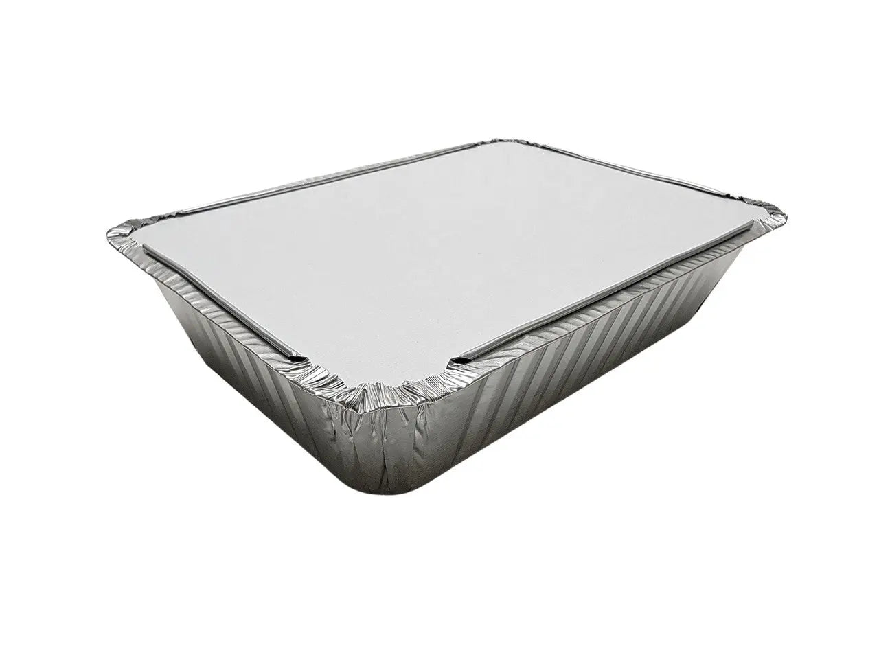 2¼ lb. Oblong Carryout Pan with Board Lid - Case of 500  #250L Handi-Foil