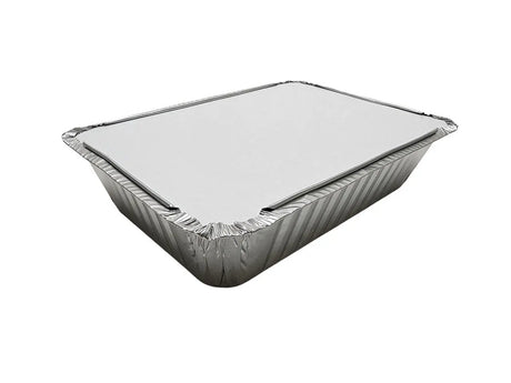 2¼ lb. Oblong Carryout Pan with Board Lid - Case of 500  #250L Handi-Foil