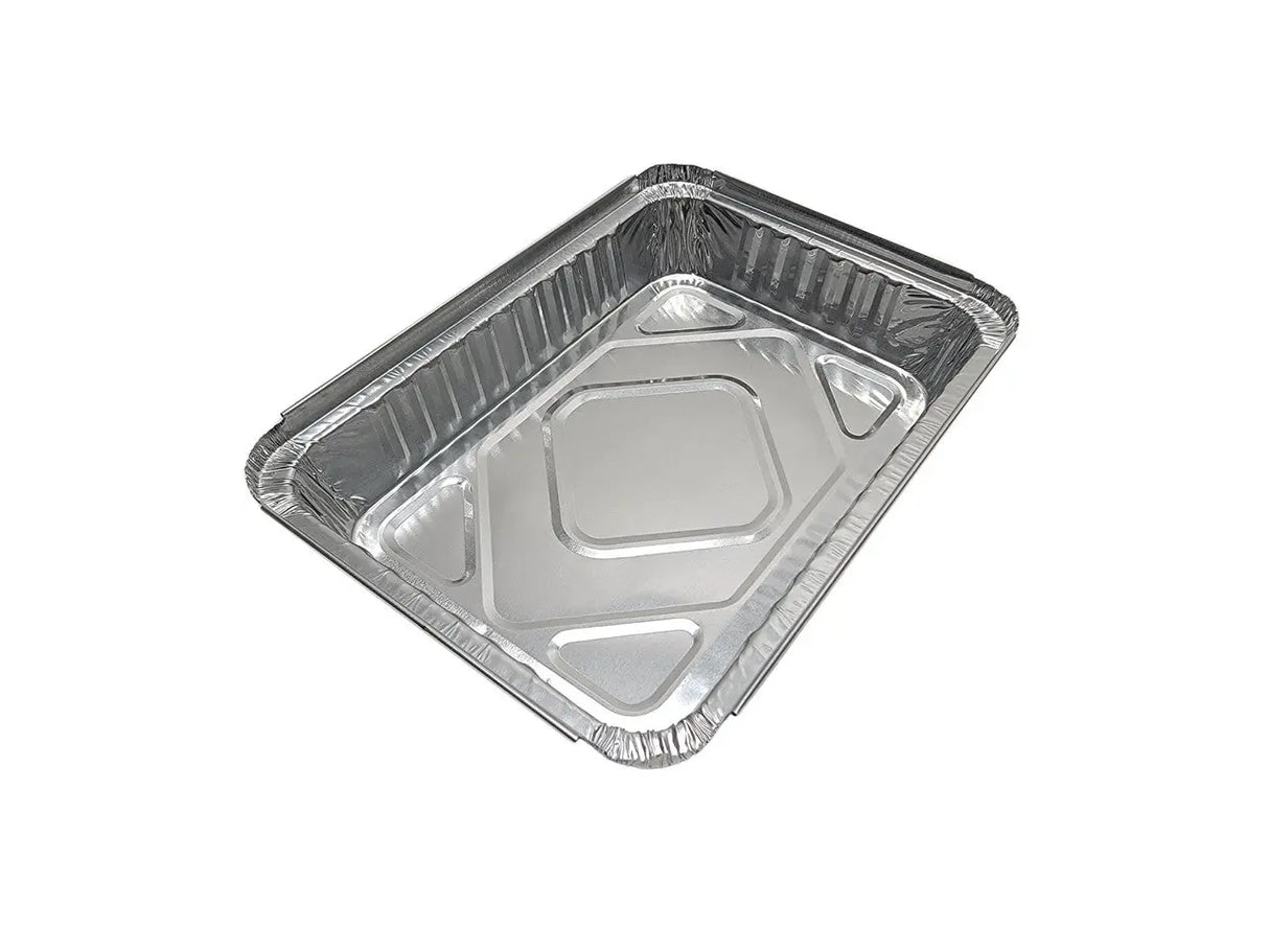 1½ lb. Shallow Oblong Foil Pan with Board Lid - Case of 500  #230L Durable Packaging