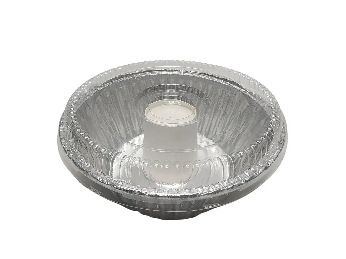 8" Angel Food Cake - Bundt Pan with Plastic Lid - Case of 100  #4060 D & W Fine pack