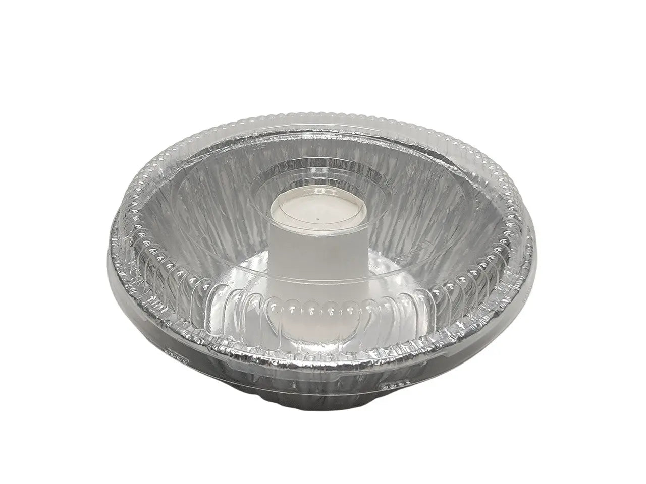 8" Angel Food Cake - Bundt Pan with Plastic Lid - Case of 100  #4060 D & W Fine pack