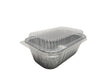 1 lb. Disposable Aluminum Mini Loaf Pan w/ Plastic Lid - Case of 200 - #5000P Handi-Foil