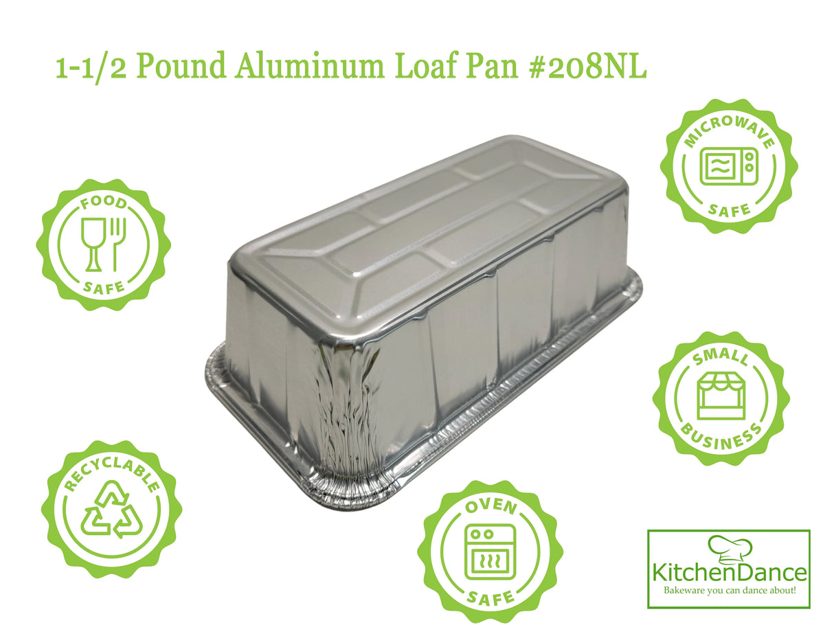 1½ lb. Disposable Aluminum Foil Loaf Pan - Case of 500  #208NL D & W Fine pack