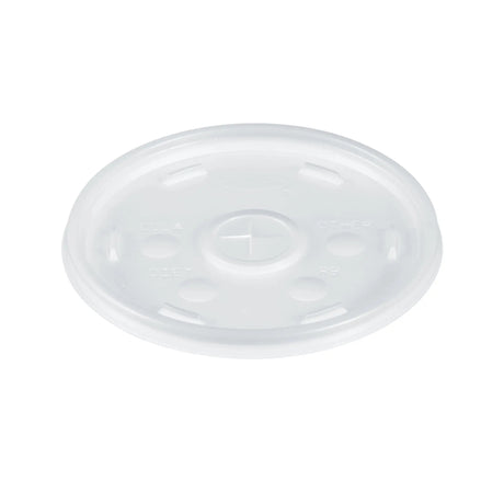 Dart 30-32 oz. Translucent HIPS Plastic Straw-Slotted Lid - Case of 1000 - #20SL Dart Container
