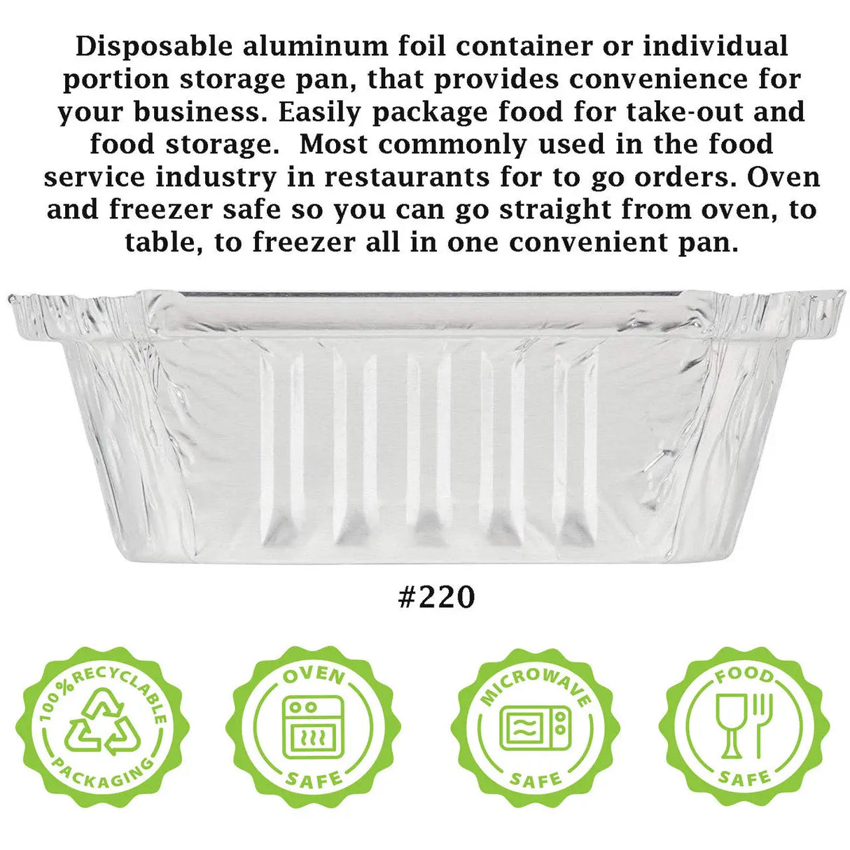 1 lb. Disposable Aluminum Take-out Pan with Board Lid - Case of 1000  #220L Handi-Foil