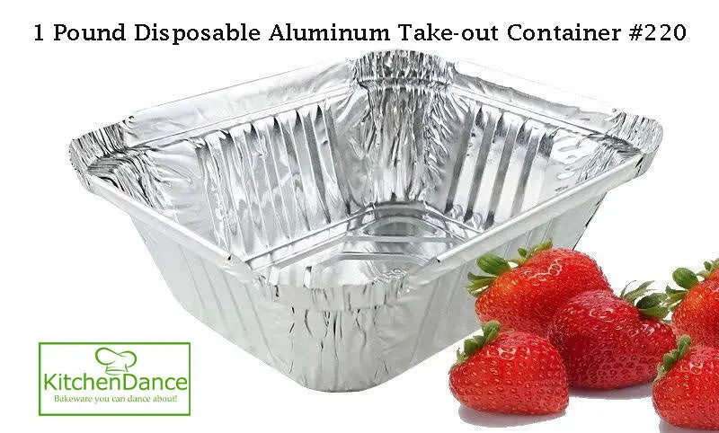 1 lb. Disposable Aluminum Take-out Pan with Board Lid - Case of 1000  #220L Handi-Foil
