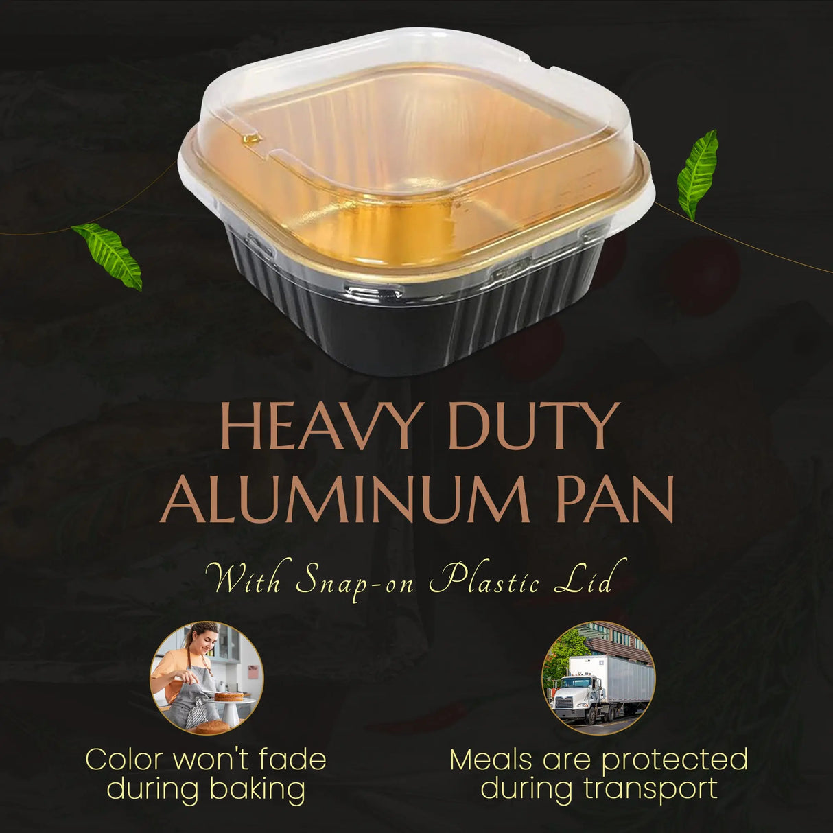 11 oz. Square Foil Cup with Snap-on Plastic Lids - Case of 1000 - #A24P KitchenDance