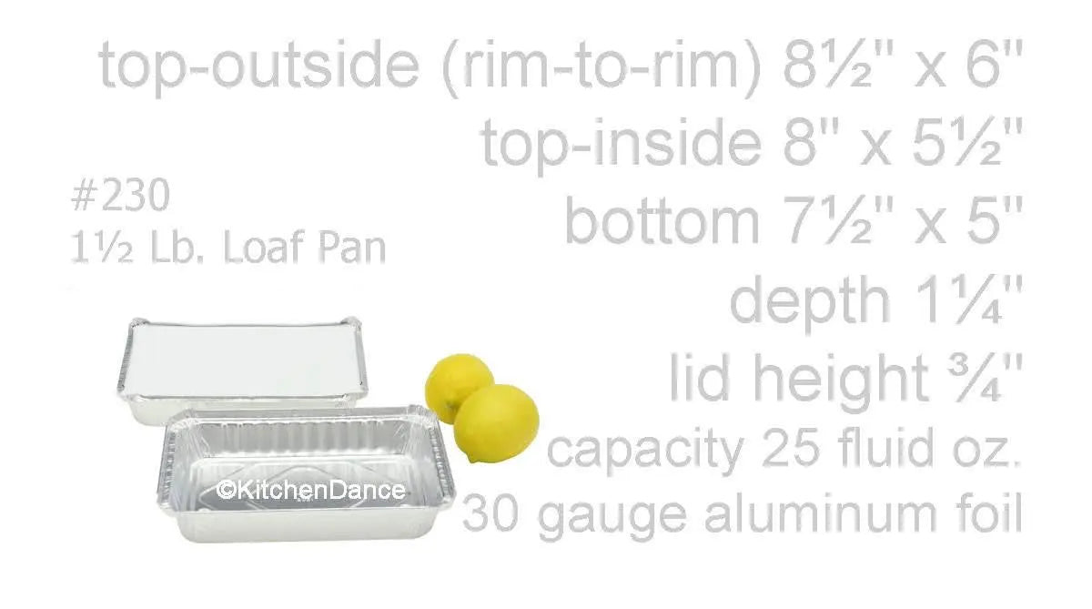 1½ lb. Shallow Oblong Foil Pan with Board Lid - Case of 500  #230L Durable Packaging