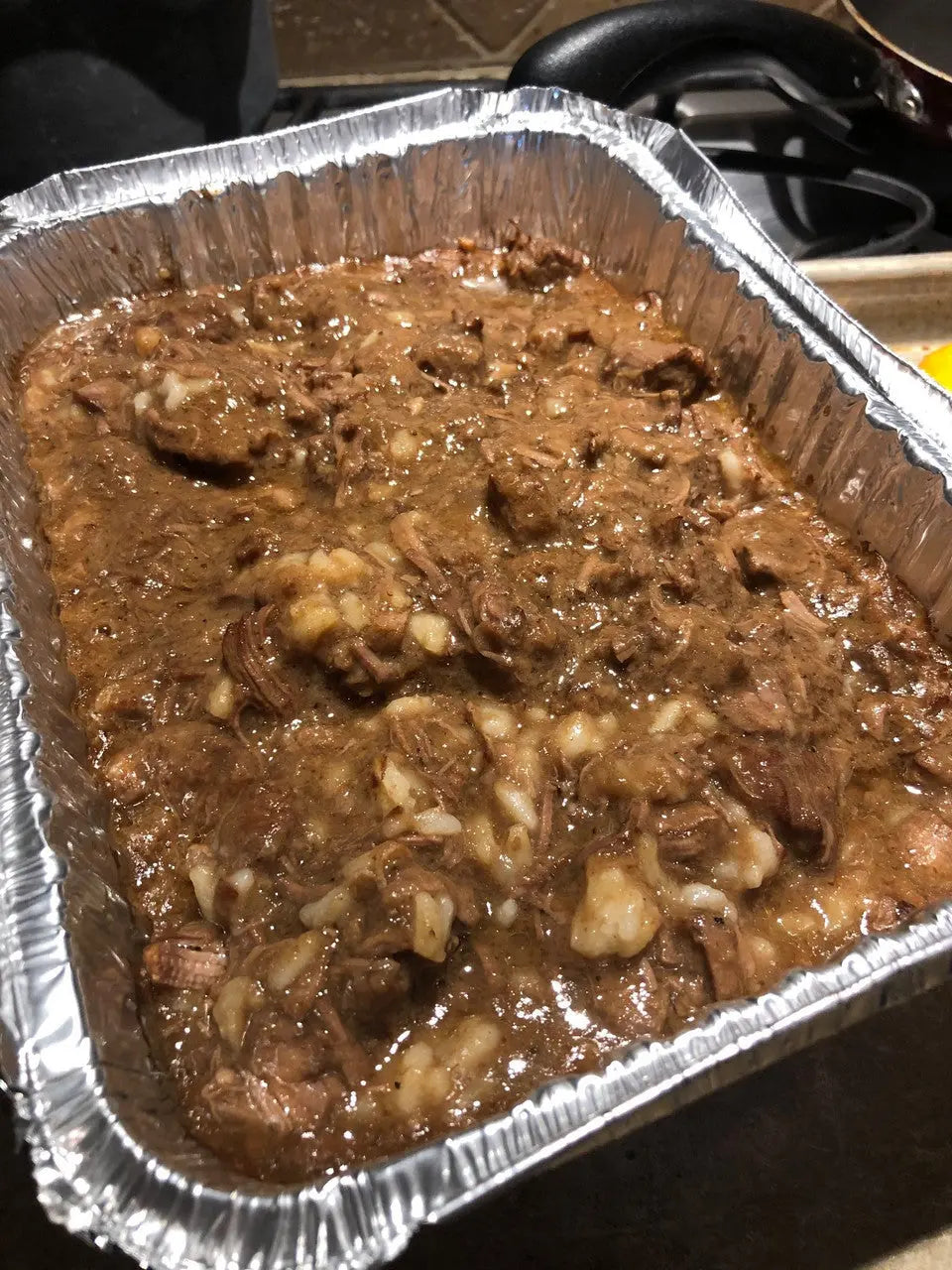 1½ lb. Shallow Oblong Foil Pan with Board Lid - Case of 500  #230L Durable Packaging