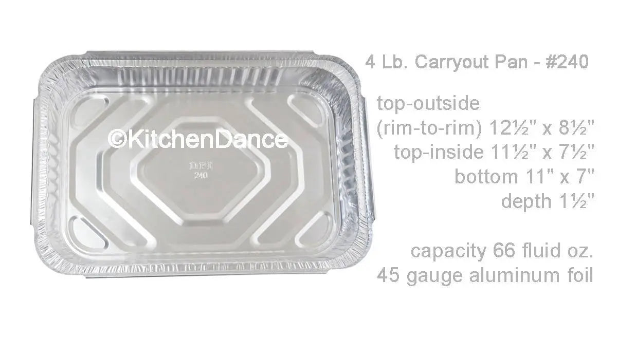 4 lb. Oblong Food Pan with Plastic Lid - Case of 250 #240P D & W Fine pack