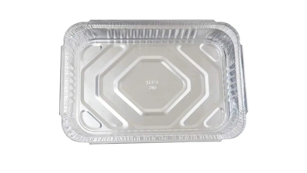 4 lb. Disposable Oblong  Food Pan with Board Lid  -Case of 250  #240L D & W Fine pack