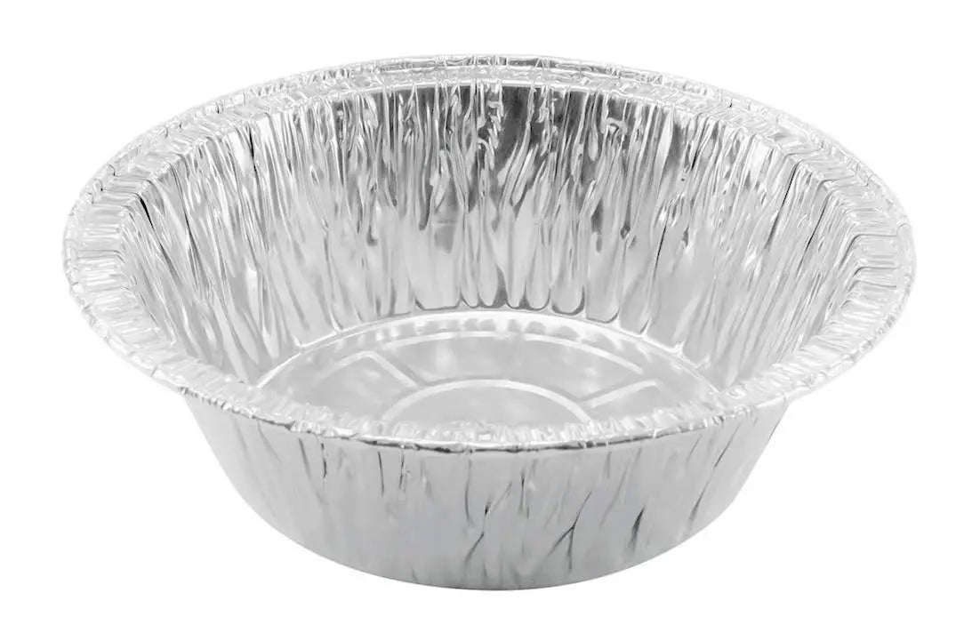 5¾" Disposable Aluminum Pot Pie Pan - Extra Deep - Case of 1000 - #2400 Durable Packaging