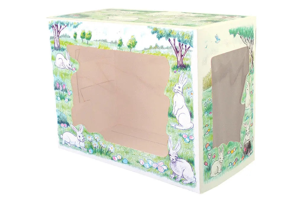 Southern Champion 7 x 10 x 5"  Semi Automatic Easter Bunny Window Bakery Boxes - Case of 100 - #2491 Southern Champion