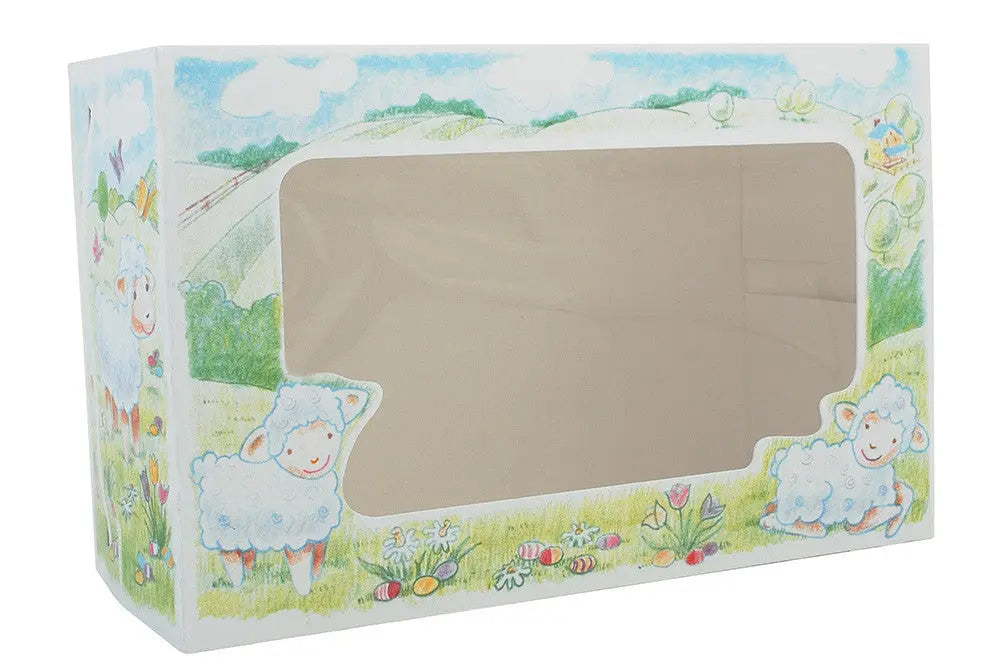 Southern Champion 8 x 12 x 5" Semi Automatic Easter Lamb Window Bakery Boxes - Case of 100 - #2493 Southern Champion