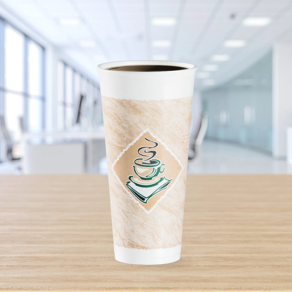Café G® 24 oz. Green EPS Foam Cup - Case of 500 - #24X16G