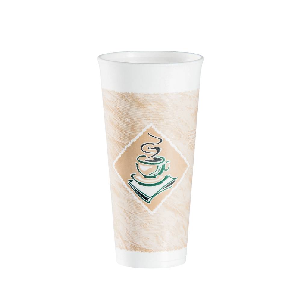 Café G® 24 oz. Green EPS Foam Cup - Case of 500 - #24X16G