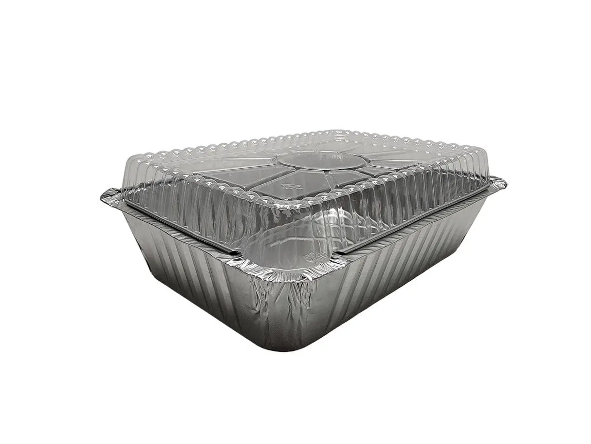 2¼ lb. Disposable Takeout  Pan with Plastic Lid - Case of 500 #250P Handi-Foil