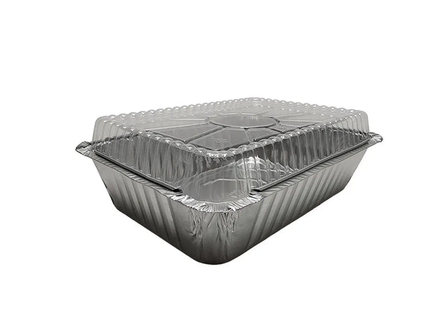 2¼ lb. Disposable Takeout  Pan with Plastic Lid - Case of 500 #250P Handi-Foil