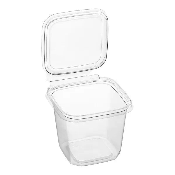 Inline Plastics Safe-T-Fresh 4" Square Tamper Evident & Tamper Resistant Container, 24 oz. - Case of 264 - TS4024 Inline Plastics